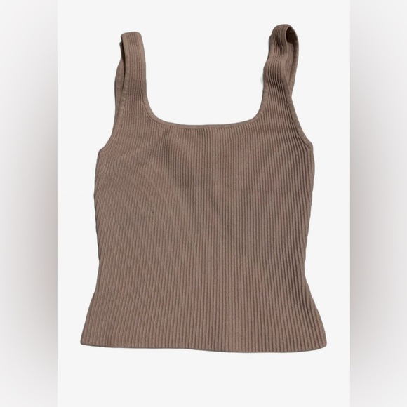 aritizia babaton purple sculpt knit crop top - Picture 1 of 4